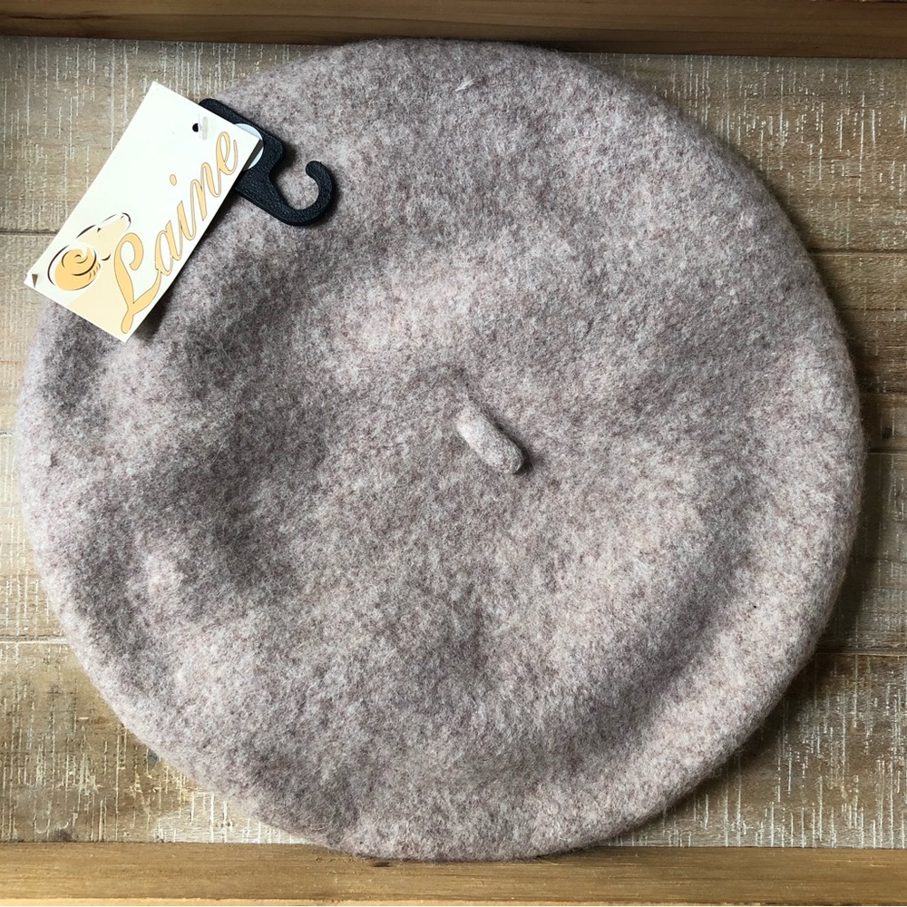 Laine Beige Wool Beret